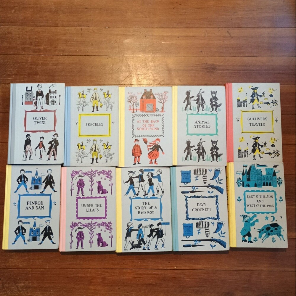 Vintage 1940s 1950s Junior Deluxe Edition Books Lot of 20 HC Children's Classics - Picture 6 of 11